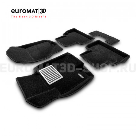 Текстильные 3D коврики Euromat3D Lux в салон для Infiniti FX,QX70 (2008-2014/2015-) № EM3D-002802