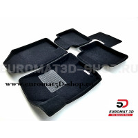 Текстильные 3D коврики Euromat3D Business в салон для Kia Soul (2008-2013) № EMC3D-002920