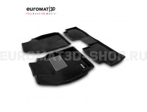 Текстильные 3D коврики Euromat3D Business в салон для Toyota Auris (2013-2018) № EMC3D-005133