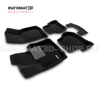 Текстильные 3D коврики Euromat3D Business в салон для Volkswagen Golf 6 (2009-2012) № EMC3D-004502