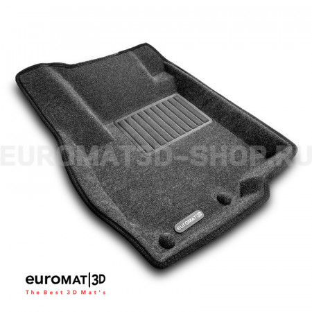 Текстильные 3D коврики Euromat3D Business в салон для Mitsubishi Outlander (2012-2023) № EMC3D-003609G Серые