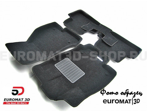 Текстильные 3D коврики Euromat3D Business в салон для Saab 9-3 (2005-2012) № EMC3D-004302