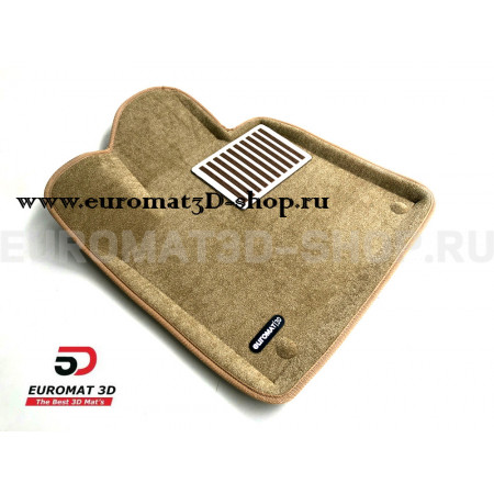 Текстильные 3D коврики Euromat3D Lux в салон для Kia Sorento Prime (2015-) № EM3D-002925T Бежевые Текстильные 3D коврики Euromat3D Lux в салон для Kia Sorento Prime (2015-) № EM3D-002925T Бежевые