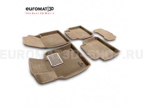 Текстильные 3D коврики Euromat3D Lux в салон для Lexus ES (2019-) № EM3D-005101T Бежевые Текстильные 3D коврики Euromat3D Lux в салон для Lexus ES (2019-) № EM3D-005101T Бежевые